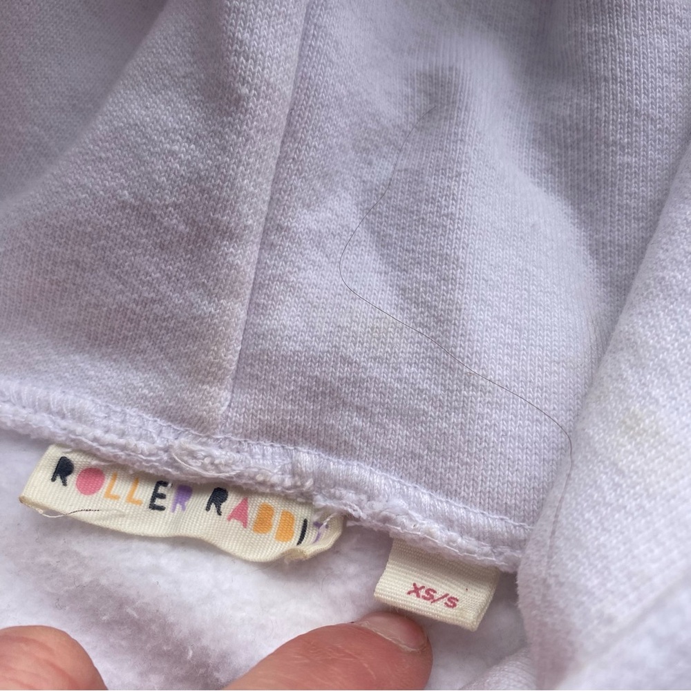 Roller Rabbit White Zip-Up Hoodie with Pink Design - Picture 6 of 9